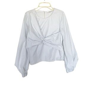 Milly Twisted Stripe Blouse 100% Cotton